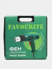 Фен промышленный FAVOURITE FHGP 2000K, 2000Вт, 400/600С, 300/500л/мин 2реж, насадки, кейс