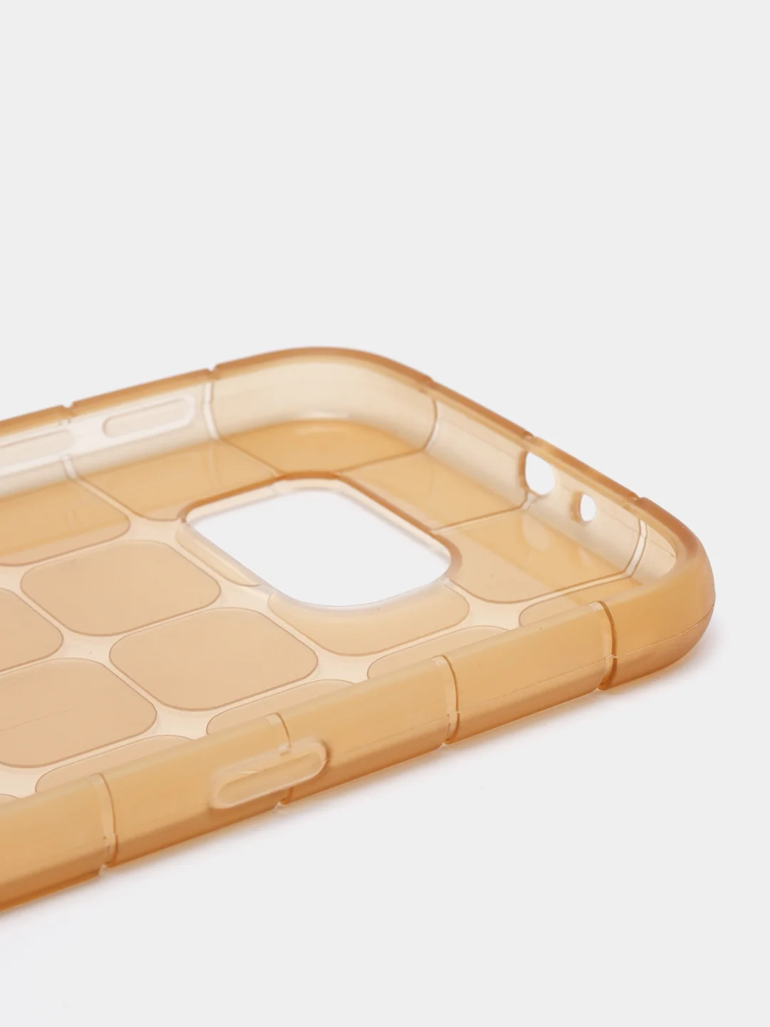 Золотой чехол-накладка "Квадраты" для Samsung S6 (Самсунг), серый