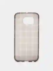 Угольный чехол-накладка "Квадраты" для Samsung S6 (Самсунг), серый