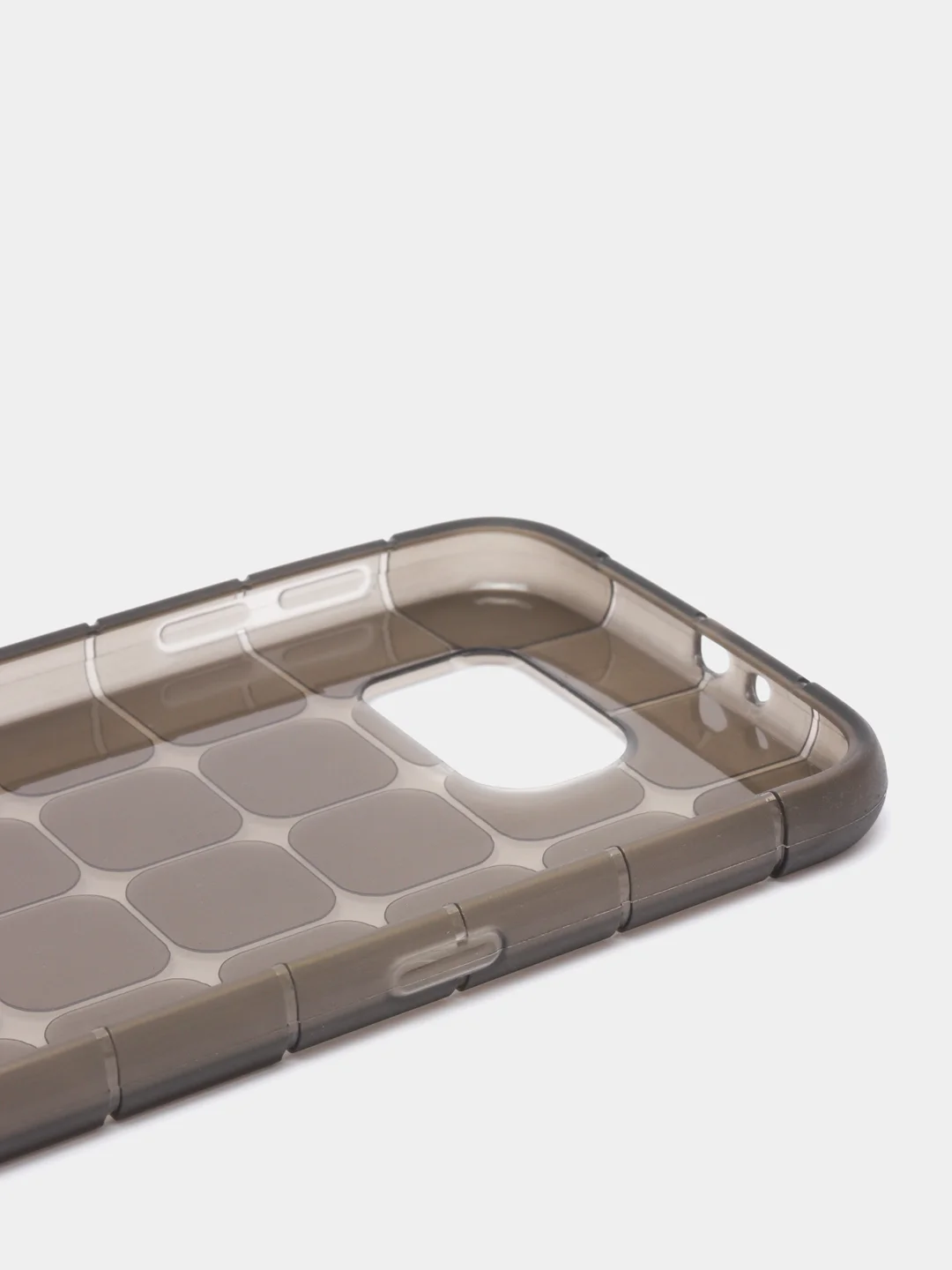 Угольный чехол-накладка "Квадраты" для Samsung S6 (Самсунг), серый
