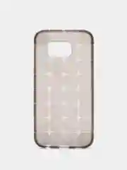 Угольный чехол-накладка "Квадраты" для Samsung S6 (Самсунг), серый