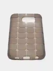 Угольный чехол-накладка "Квадраты" для Samsung S6 (Самсунг), серый