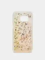 Золотой чехол-накладка Samsung/Самсунг S7 Конфетти