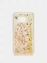 Золотой чехол-накладка Samsung/Самсунг S7 Конфетти