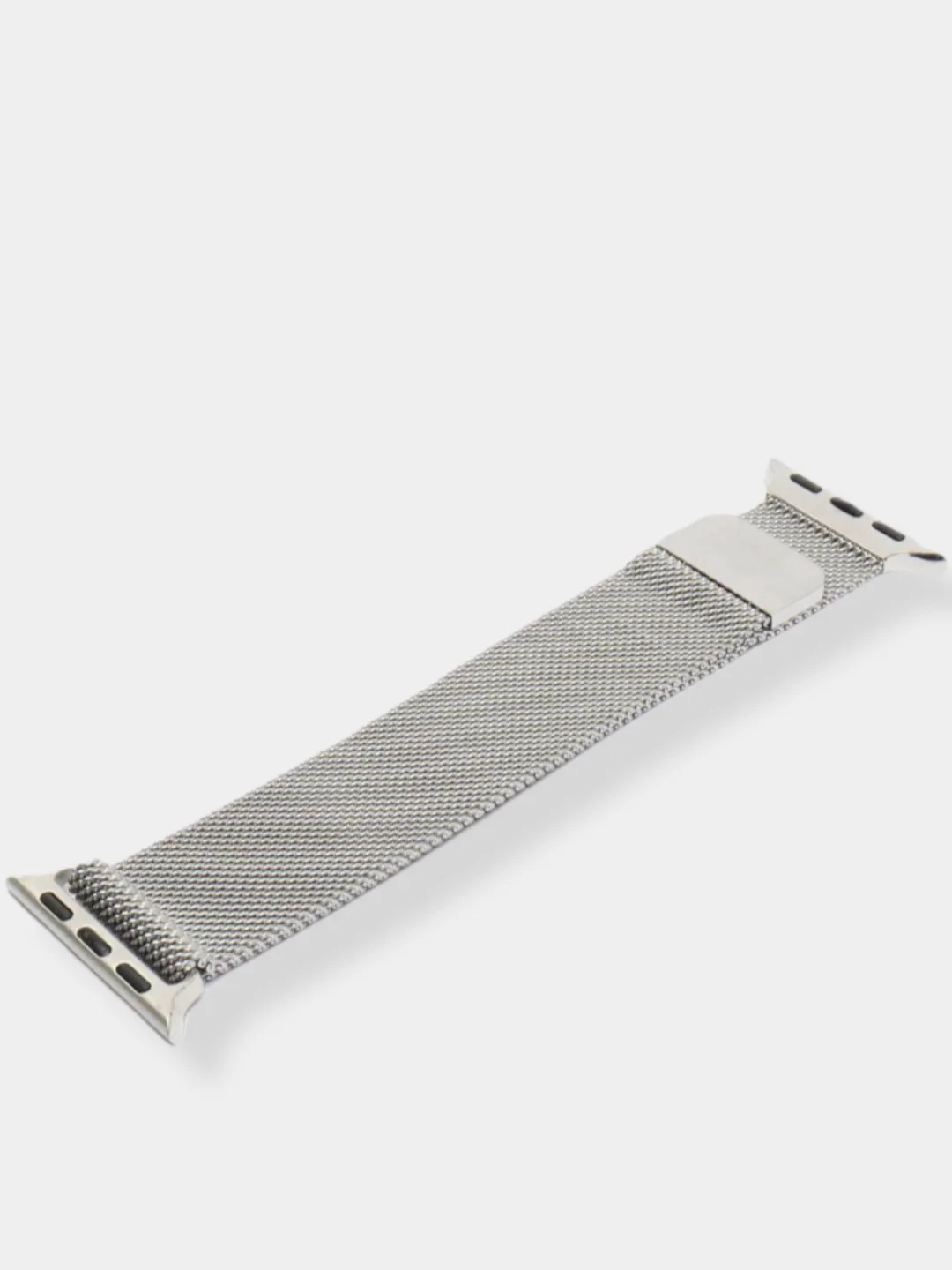 Серебряный ремешок Apple Watch 38 /40 /41, 42 /44 /45 мм миланское плетение (миланская петля)