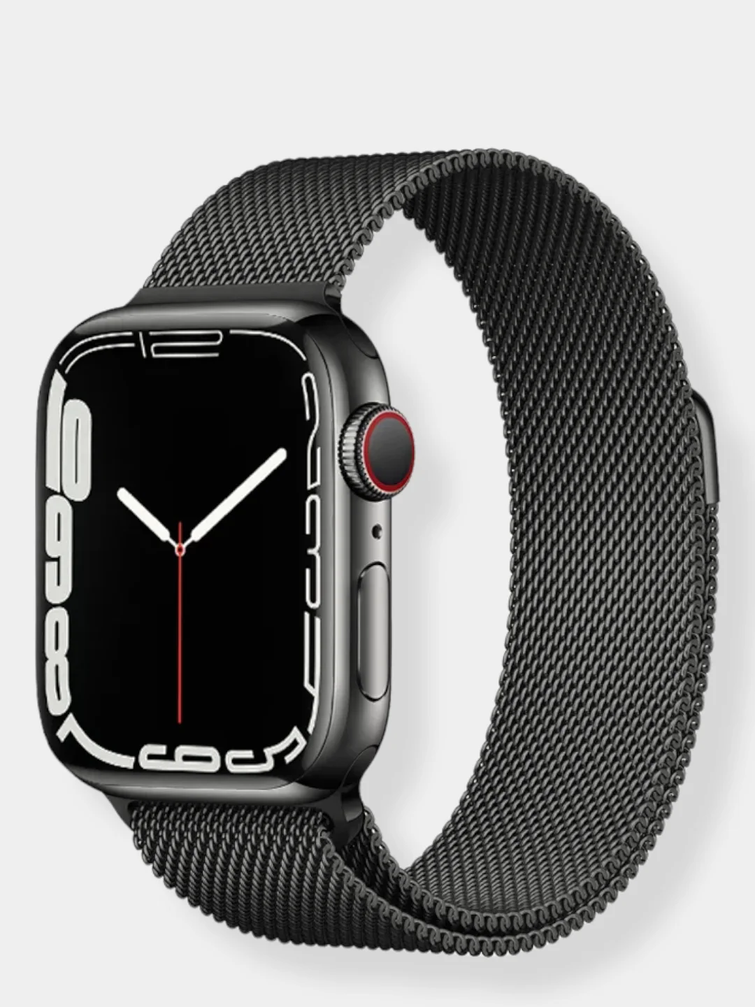 Черный ремешок Apple Watch 38 /40 /41, 42 /44 /45 мм миланское плетение (миланская петля)