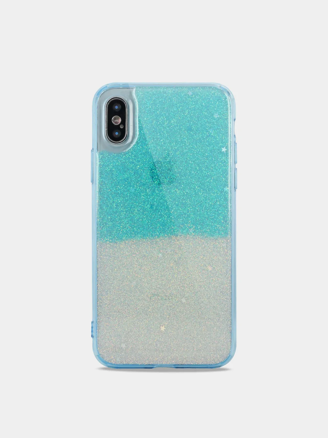 Небесно-голубой чехол для iPhone X / Xs "Единорг","Кактус","Кошка","Фламинго"
