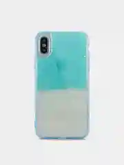 Небесно-голубой чехол для iPhone X / Xs "Единорг","Кактус","Кошка","Фламинго"