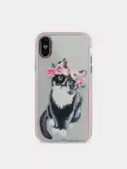 Прозрачный чехол для iPhone X / Xs "Единорг","Кактус","Кошка","Фламинго"