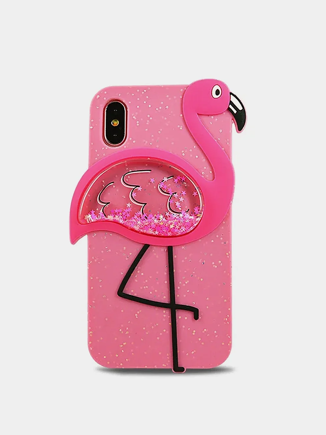 Фуксия чехол для iPhone X / Xs "Единорг","Кактус","Кошка","Фламинго"