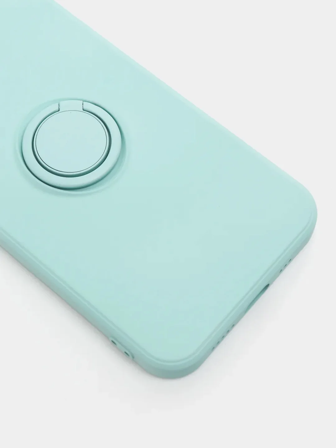Бирюзовый чехол силиконовый с кольцом на iPhone 11 Pro mobios