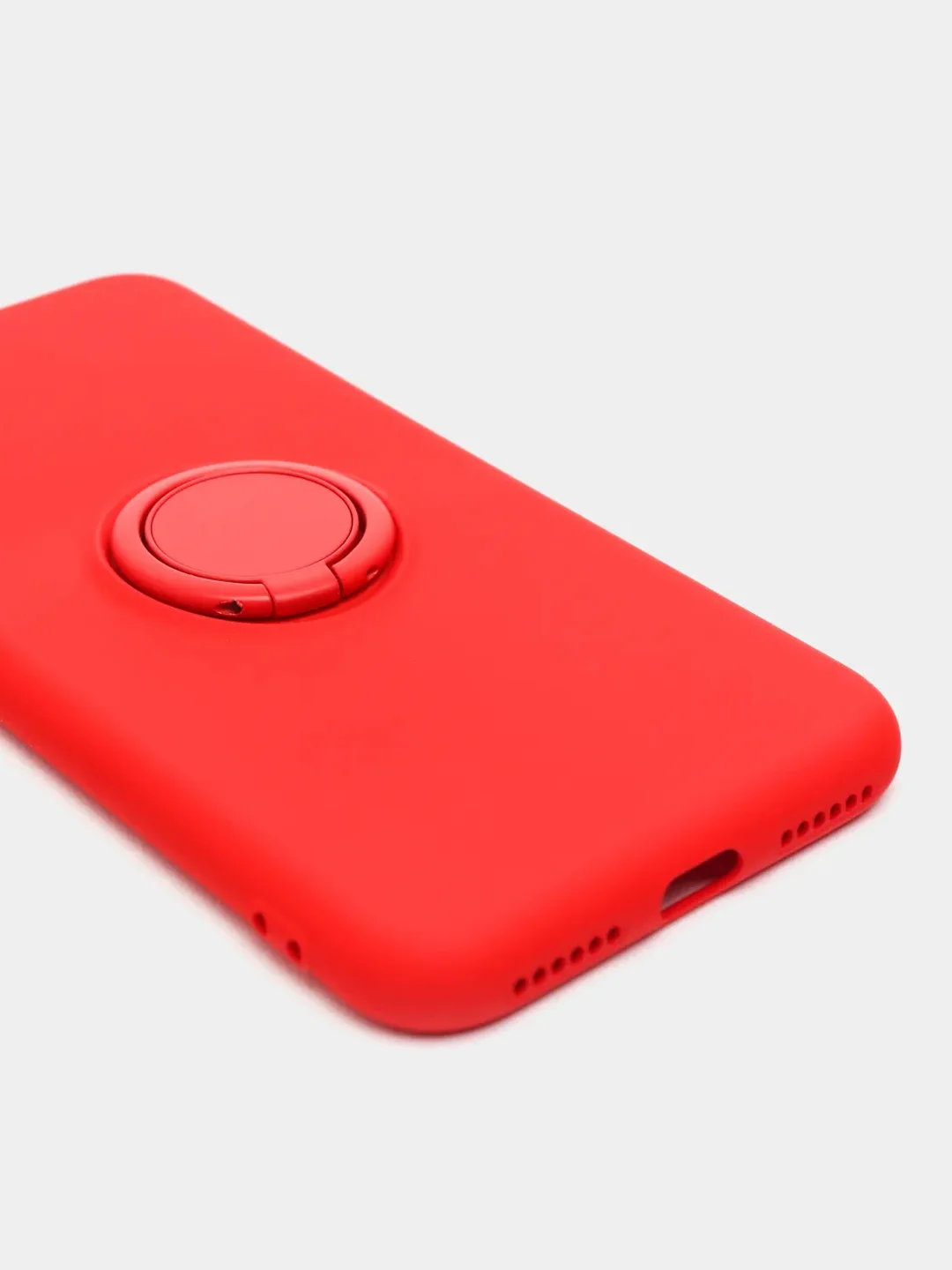 Красный чехол силиконовый с кольцом на iPhone 11 Pro mobios