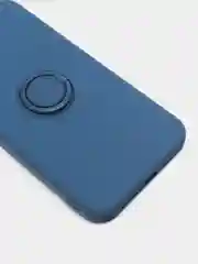 Темно-синий чехол силиконовый с кольцом на iPhone 11 Pro mobios