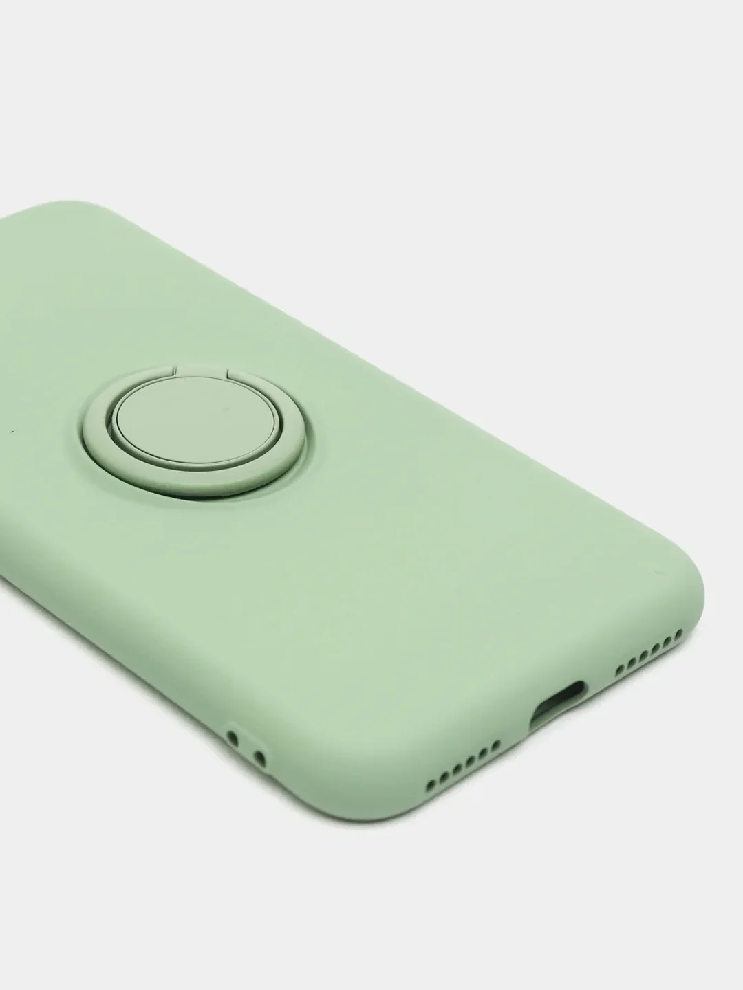 Лесной зеленый чехол силиконовый с кольцом на iPhone 11 Pro mobios
