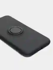 Черный чехол силиконовый с кольцом на iPhone 11 Pro mobios