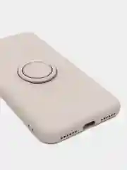 Бежевый меланж чехол силиконовый с кольцом на iPhone 11 Pro mobios