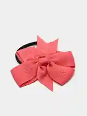 Кораллово-розовый бантик НА РЕЗИНКЕ ДЛЯ ДЕВОЧКИ