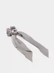 Серый металлик резинка-бант для волос