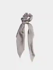 Серый металлик резинка-бант для волос