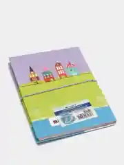 Лавандовый блокнот 13,5*18,5 см, 80 листов на резинке с брелоком