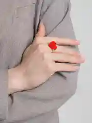Голубой кольцо сердечко из бисера