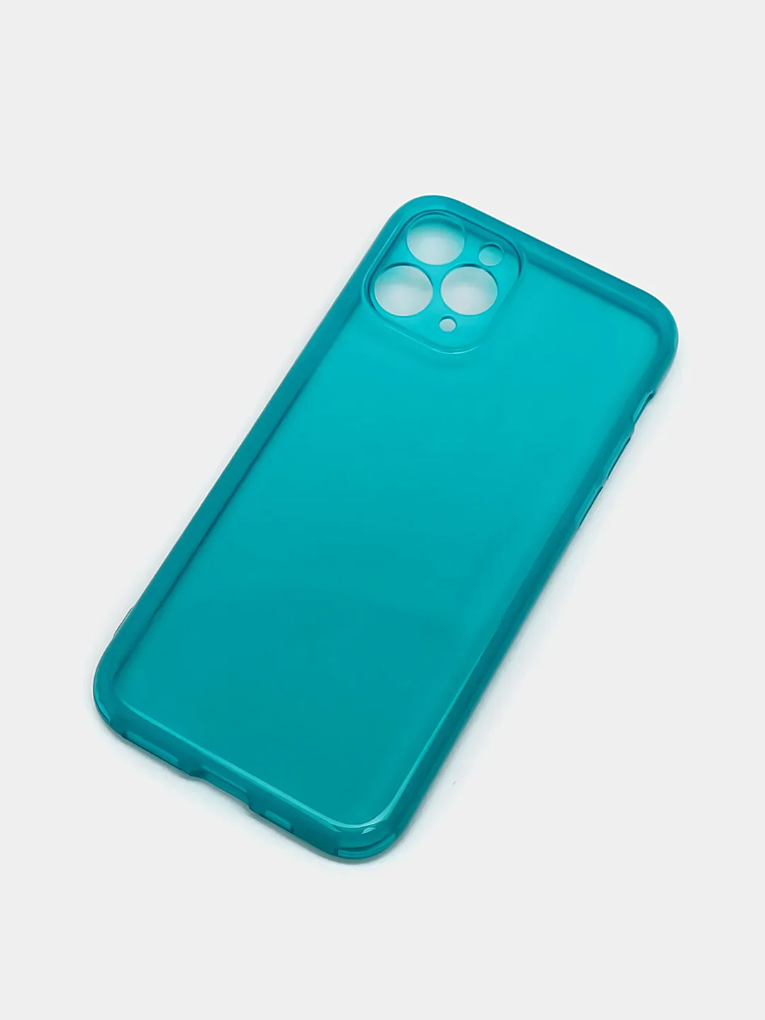 Голубой неоновый чехол со сменными кнопками для iPhone  6/6s, 6/6s plus,  7/8, 7/8plus, X/Xs, XR, 11, 11 pro