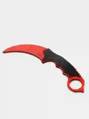 Бордовый нож деревянный Керамбит