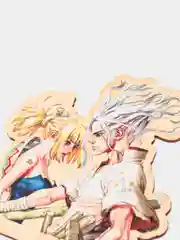 Бежевый меланж деревянная 2д фигурка по аниме "Доктор Стоун / Dr.Stone"