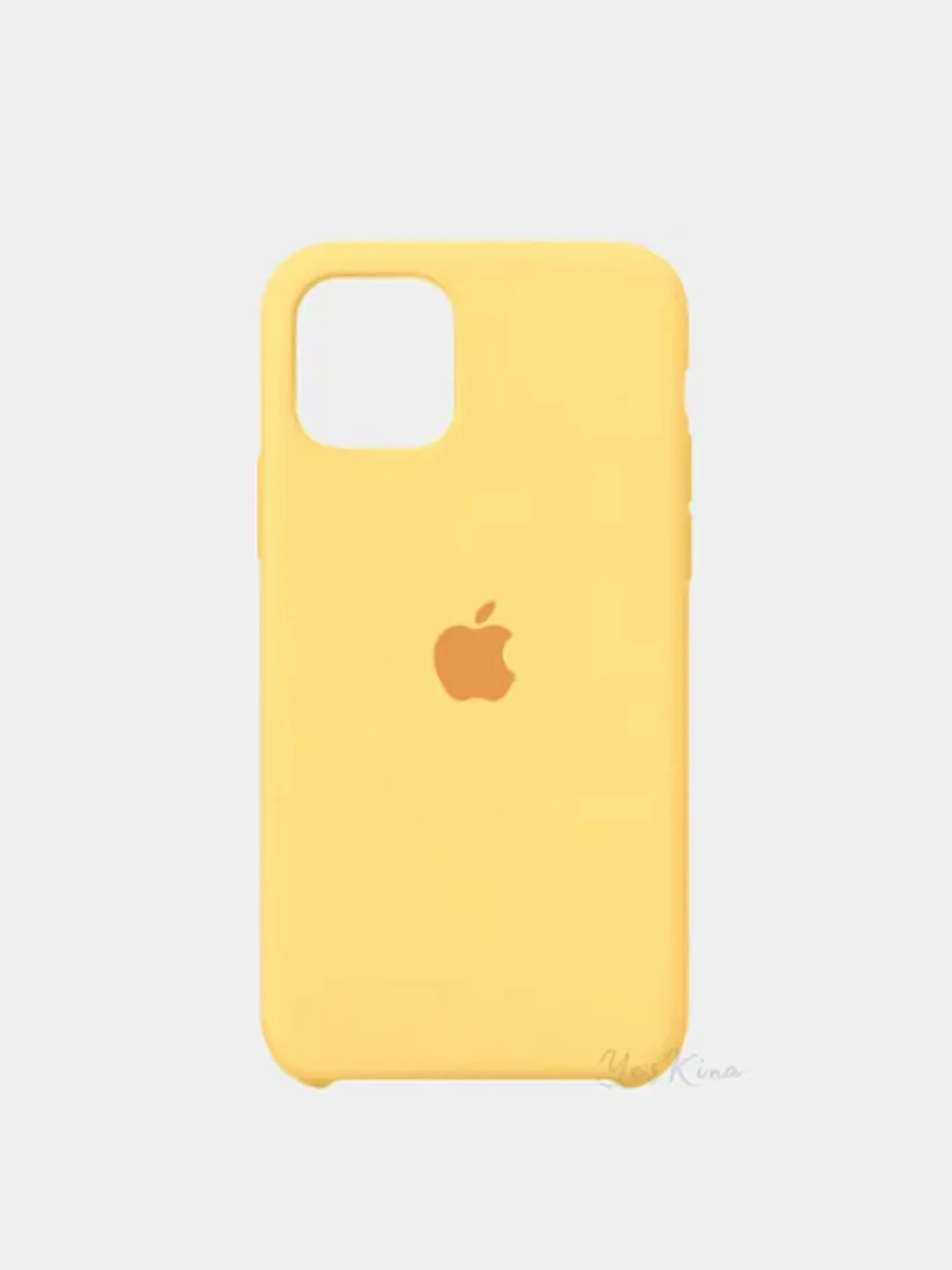 Желтый силиконовый цветной чехол iPhone  X, XS, XR, 11, XS MAX