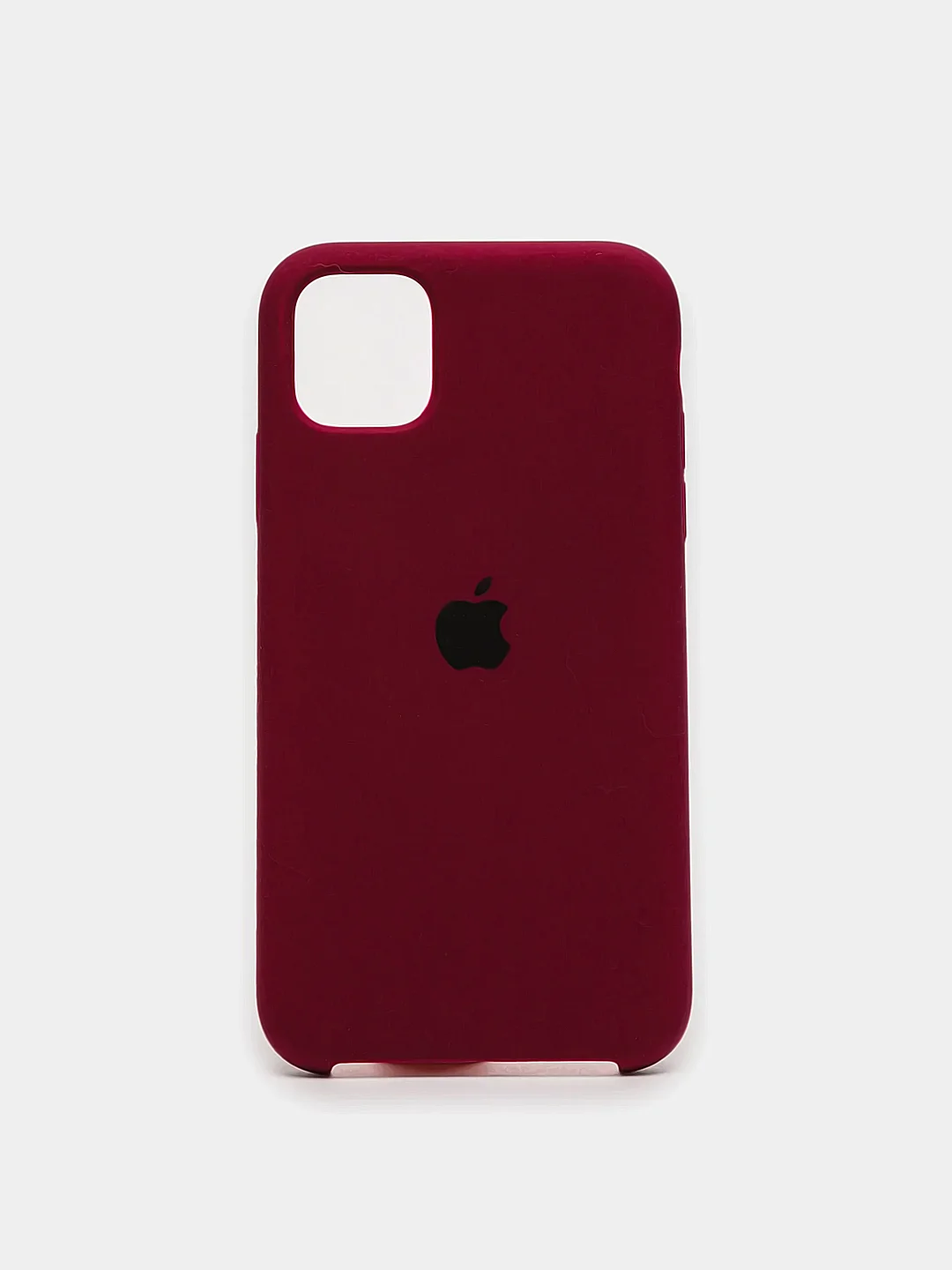 Багровый силиконовый цветной чехол iPhone  X, XS, XR, 11, XS MAX