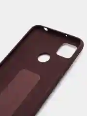 Бордовый чехол Xiaomi Redmi 9C, 9C NFC, 10A, Редми 9С (НФС), 10А силиконовый под кожу с подставкой