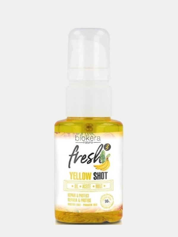 Восстанавливающее масло с бананом Salerm Biokera Fresh Yellow Shot Oil 75 мл