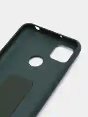 Зеленый чехол Xiaomi Redmi 9C, 9C NFC, 10A, Редми 9С (НФС), 10А силиконовый под кожу с подставкой