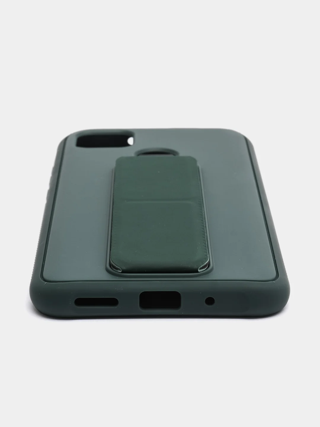 Зеленый чехол Xiaomi Redmi 9C, 9C NFC, 10A, Редми 9С (НФС), 10А силиконовый под кожу с подставкой