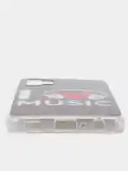 Тёмно-серый чехол Samsung Galaxy A32 4G чехол силиконовый с рисунком (Самсунг Галакси А32)