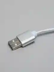 Серебряный кабель для зарядки Type C, 2 метра, голубой