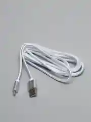 Серебряный кабель для зарядки Type C, 2 метра, голубой