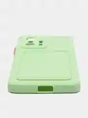 Салатовый чехол с отделением для пластиковой карты XIAOMI 11T / XIAOMI 11T pro