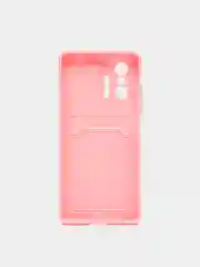 Розовый чехол с отделением для пластиковой карты XIAOMI 11T / XIAOMI 11T pro