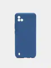 Синий чехол для Realme C20 / C11 2021 с бархатом внутри и защитой камеры