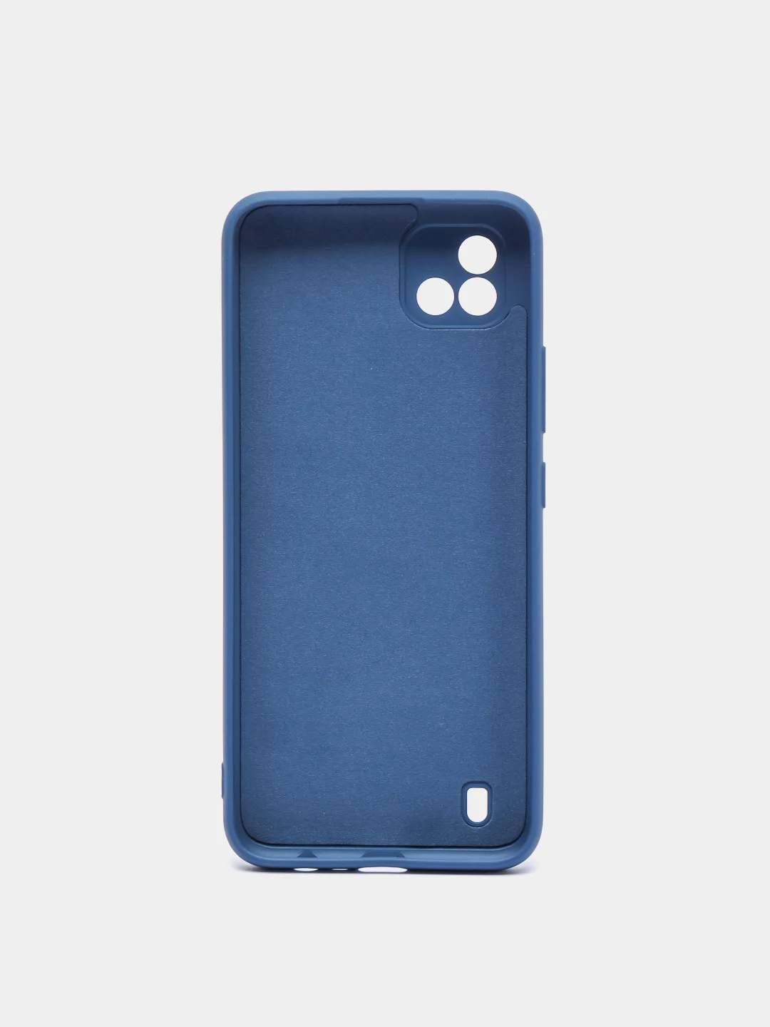 Синий чехол для Realme C20 / C11 2021 с бархатом внутри и защитой камеры