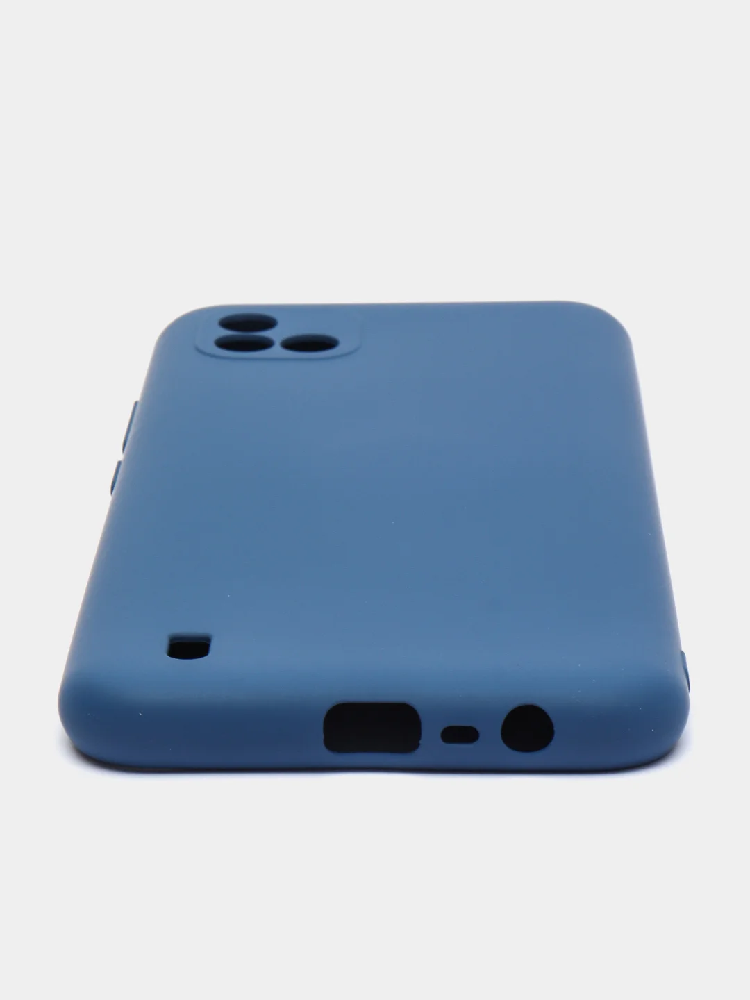 Синий чехол для Realme C20 / C11 2021 с бархатом внутри и защитой камеры