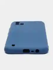 Синий чехол для Realme C20 / C11 2021 с бархатом внутри и защитой камеры