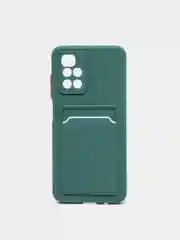 Зеленый чехол с отделением для пластиковой карты XIAOMI REDMI 10