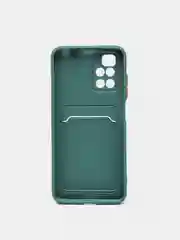 Зеленый чехол с отделением для пластиковой карты XIAOMI REDMI 10