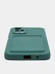 Зеленый чехол с отделением для пластиковой карты XIAOMI REDMI 10