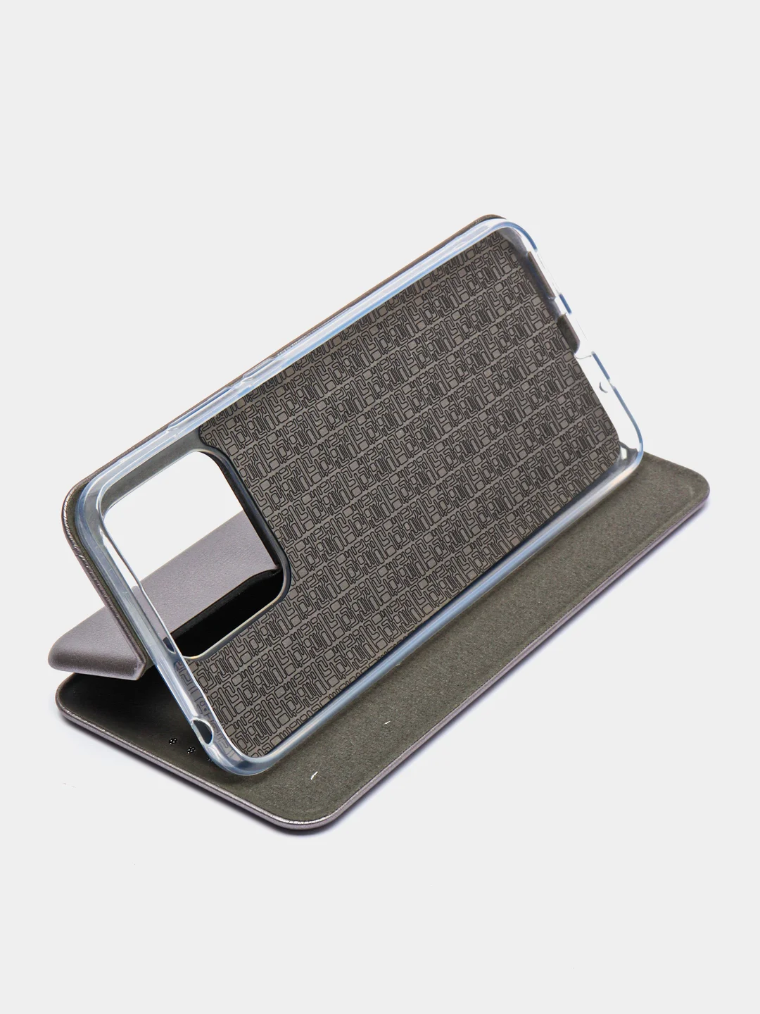 Серый чехол книжка Xiaomi Redmi 10C