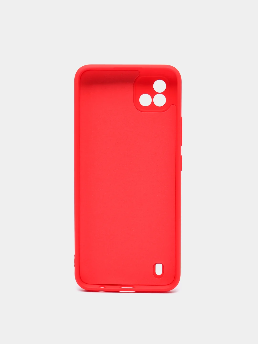 Красный чехол для Realme C20 / C11 2021 с бархатом внутри и защитой камеры