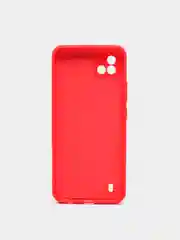 Красный чехол для Realme C20 / C11 2021 с бархатом внутри и защитой камеры