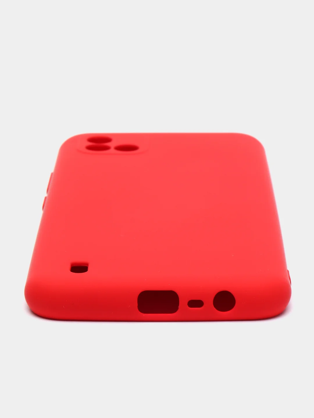 Красный чехол для Realme C20 / C11 2021 с бархатом внутри и защитой камеры